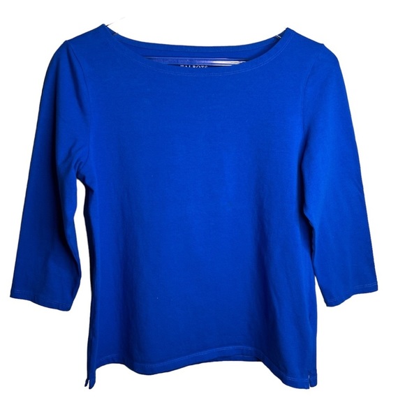 Talbots Royal Blue 3 Quarter inch top - Picture 1 of 7